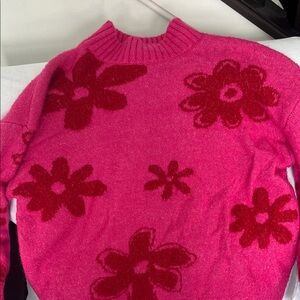 Floral Pink Sweater